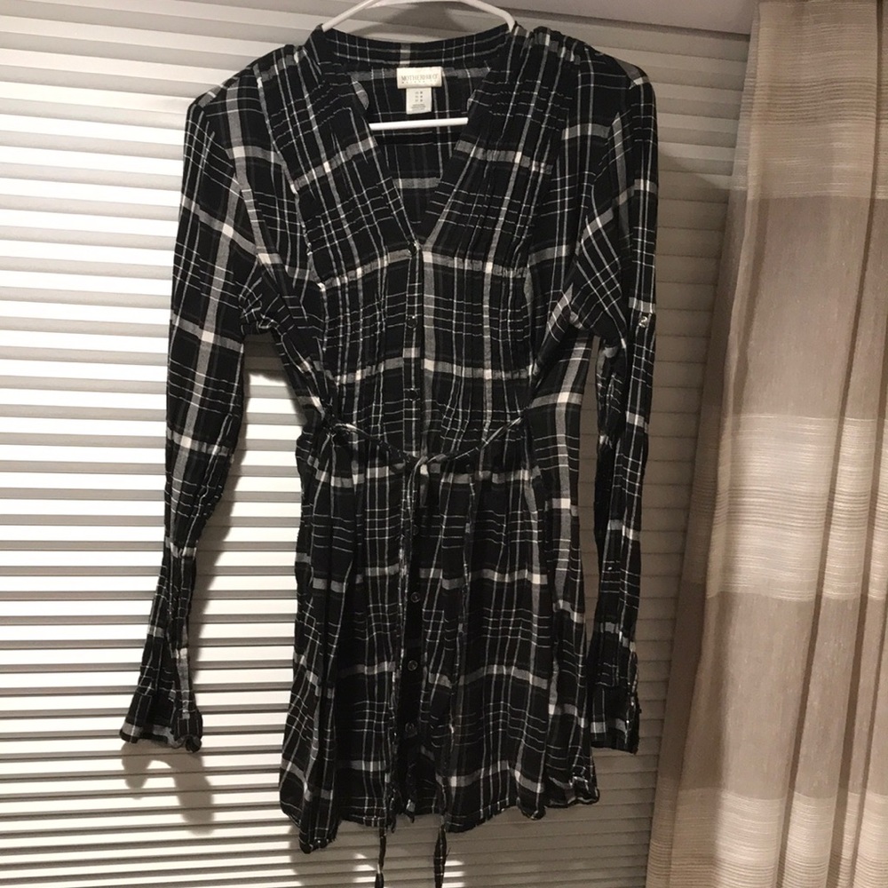 Plaid Motherhood Maternity Top